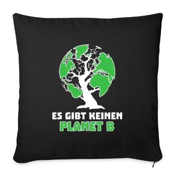 Baum Mutter Erde Planet Umwelt Statement - Sofakissenbezug 45 x 45 cm - Schwarz - Vorne