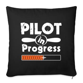 Pilot - Sofakissenbezug 45 x 45 cm - Schwarz - Vorne
