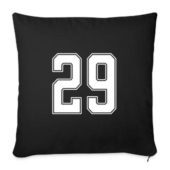 29 years jersey number 29 - Sofa pillowcase 17,3'' x 17,3'' (45 x 45 cm) - black - Front