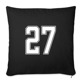 27 Jahre die Nummer 27 - Sofakissenbezug 45 x 45 cm - Schwarz - Vorne