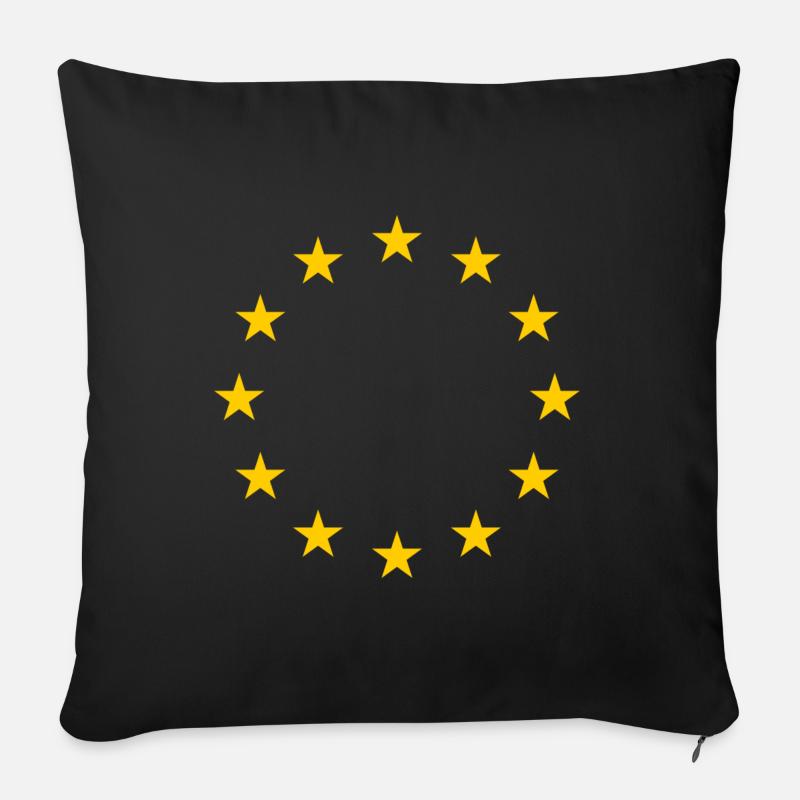 Europa - Sofakissenbezug 45 x 45 cm - Schwarz