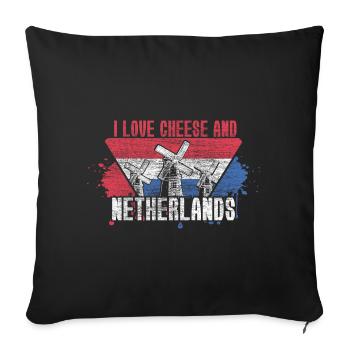 Netherlands Coat of Arms Gift Idea - Sofa pillowcase 17,3'' x 17,3'' (45 x 45 cm) - black - Front