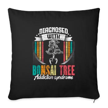 Bonsaï Japon Arbre - Housse de coussin décorative 45 x 45 cm - noir - Devant