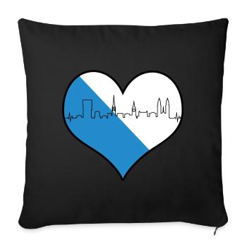 i love Zurich Züri Love Heart Switzerland Gift - Sofa pillowcase 17,3'' x 17,3'' (45 x 45 cm) - black - Front