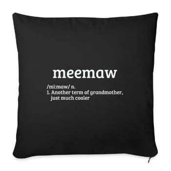 Meemaw Defination Mother’s Day - Sofa pillowcase 17,3'' x 17,3'' (45 x 45 cm) - black - Front