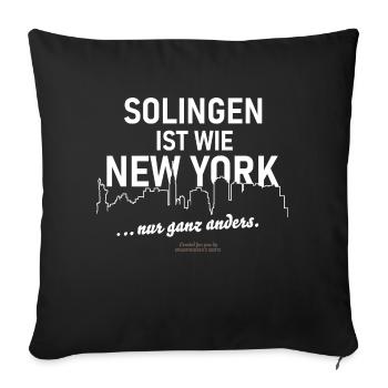 Solingen - Sofakissenbezug 45 x 45 cm - Schwarz - Vorne