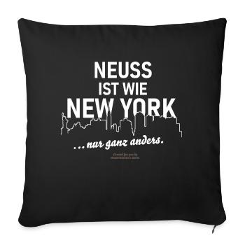 Neuss - Sofakissenbezug 45 x 45 cm - Schwarz - Vorne