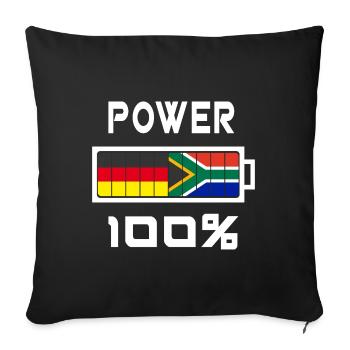L’Allemagne et l’Afrique du Sud Power 100% - Housse de coussin décorative 45 x 45 cm - noir - Devant