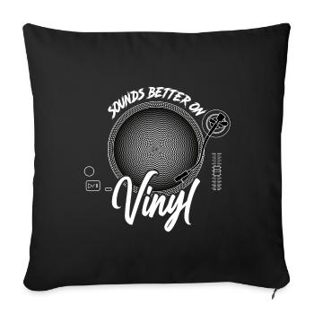 Sonne mieux sur vinyl DJ gift record - Housse de coussin décorative 45 x 45 cm - noir - Devant