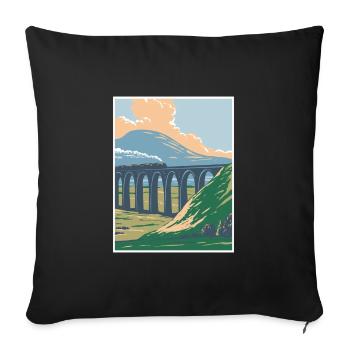 Yorkshire Dales Nationalpark WPA Poster Art Deco - Sofakissenbezug 45 x 45 cm - Schwarz - Vorne
