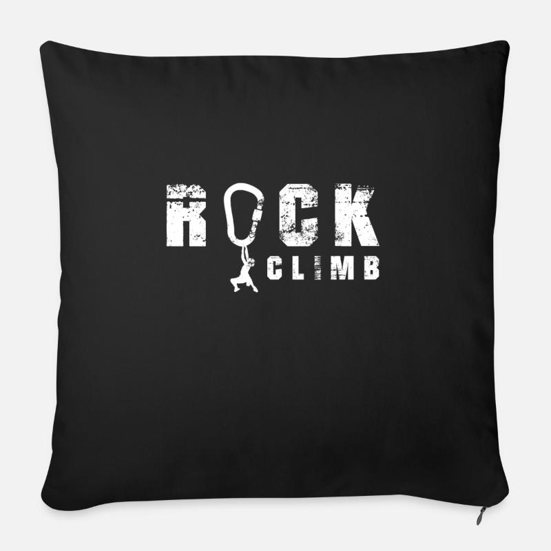 Rock Climb - Housse de coussin décorative 45 x 45 cm - noir