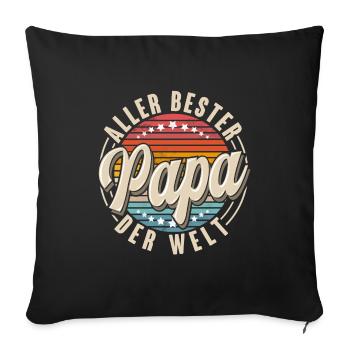 Aller Bester Papa Der Welt - Sofakissenbezug 45 x 45 cm - Schwarz - Vorne