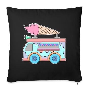 Kids Eiscreme - Sofakissenbezug 45 x 45 cm - Schwarz - Vorne