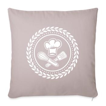 Wreath of honour as an award for the best chef - Sofa pillowcase 17,3'' x 17,3'' (45 x 45 cm) - light taupe - Front