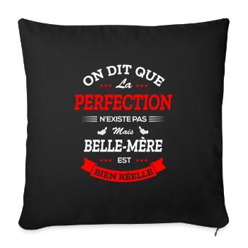 BELLE-MÈRE PARFAITE - Housse de coussin décorative 45 x 45 cm - noir - Devant