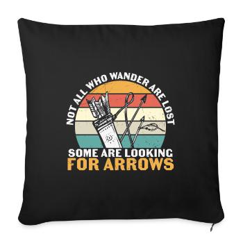 Archery Some Looking For Arrows - Sofa pillowcase 17,3'' x 17,3'' (45 x 45 cm) - black - Front