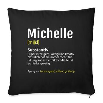 Michelle Name Definition - Sofakissenbezug 45 x 45 cm - Schwarz - Vorne