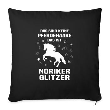 Noriker Glitzer - Sofakissenbezug 45 x 45 cm - Schwarz - Vorne