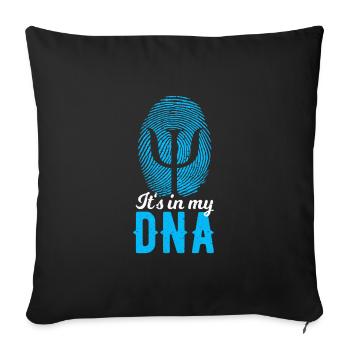 ADN de psychologie - Housse de coussin décorative 45 x 45 cm - noir - Devant