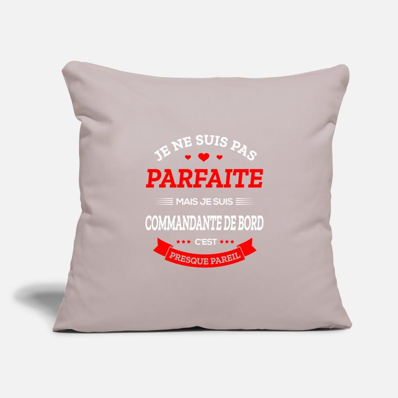 COMMANDANTE DE BORD PARFAITE Housse de coussin décorative 45 x 45 cm