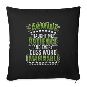 Farmer Cattle Cereals - Sofa pillowcase 17,3'' x 17,3'' (45 x 45 cm) - black - Front