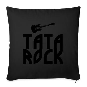 Tata rock - Housse de coussin décorative 45 x 45 cm - noir - Devant