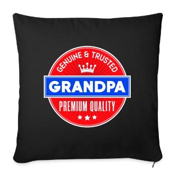 Grand-père Grand-père Déclaration Grand-père Tout le meilleur - Housse de coussin décorative 45 x 45 cm - noir - Devant