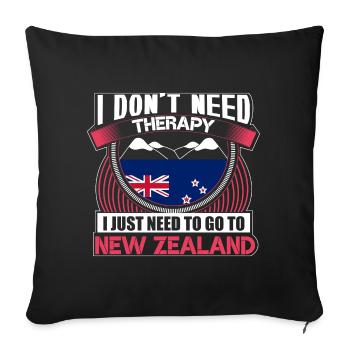 Nouvelle-Zélande Polynésie Patrie Idée cadeau - Housse de coussin décorative 45 x 45 cm - noir - Devant
