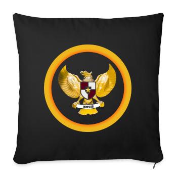 Indonésie Garuda pancasila Indonesia - Sofa pillowcase 17,3'' x 17,3'' (45 x 45 cm) - black - Front