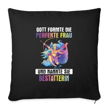 Bestatter Bestatterin Bestatten Beruf Spruch - Sofakissenbezug 45 x 45 cm - Schwarz - Vorne