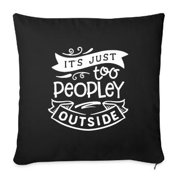 Antisocial - Far too human - neg - Sofa pillowcase 17,3'' x 17,3'' (45 x 45 cm) - black - Front