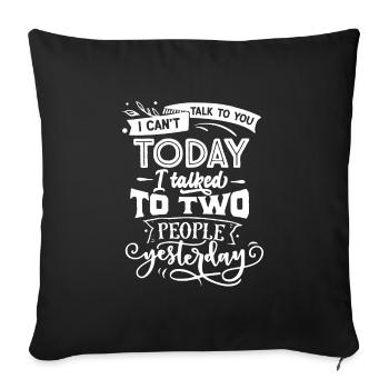 Antisocial - Two people yesterday - neg - Sofa pillowcase 17,3'' x 17,3'' (45 x 45 cm) - black - Front