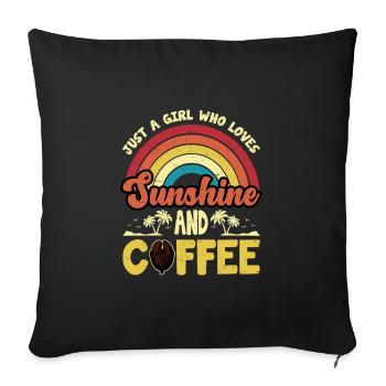 Just a Girl Who Loves Coffee Design - Sofa pillowcase 17,3'' x 17,3'' (45 x 45 cm) - black - Front