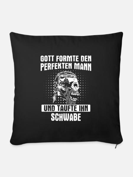 Schwaben Schwabe Schwaben Oberschwaben - Sofakissenbezug 45 x 45 cm - Schwarz
