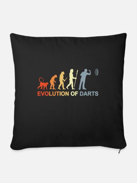 Vintage Dart Evolution - Sofakissenbezug 45 x 45 cm - Schwarz