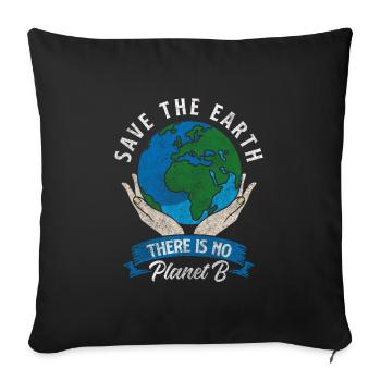 Environmental protection Pollution Nature - Sofa pillowcase 17,3'' x 17,3'' (45 x 45 cm) - black - Front