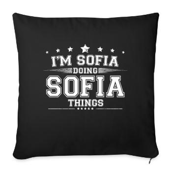 Sofia - Sofa pillowcase 17,3'' x 17,3'' (45 x 45 cm) - black - Front