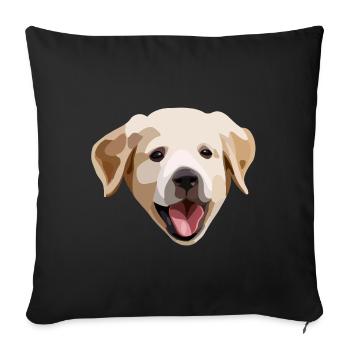Golden Retriever / Labrador Puppy - Sofa pillowcase 17,3'' x 17,3'' (45 x 45 cm) - black - Front