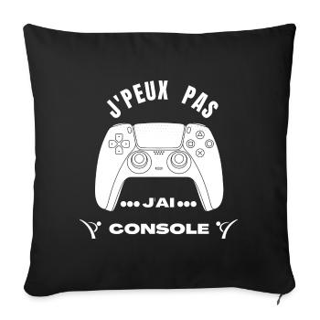 J’peu Pas j’Ai Console - Housse de coussin décorative 45 x 45 cm - noir - Devant