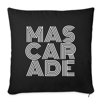 MASCARADE - Housse de coussin décorative 45 x 45 cm - noir - Devant