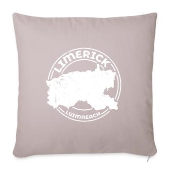Limerick Ireland Map | County Outline Stamp - Sofa pillowcase 17,3'' x 17,3'' (45 x 45 cm) - light taupe - Front