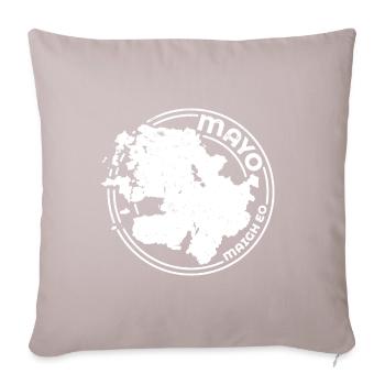 Mayo Ireland Map | County Outline Stamp - Sofa pillowcase 17,3'' x 17,3'' (45 x 45 cm) - light taupe - Front