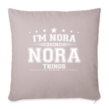 Nora - Sofakissenbezug 45 x 45 cm - helles Taupe - Vorne