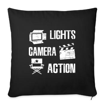 Filmmaker - Sofa pillowcase 17,3'' x 17,3'' (45 x 45 cm) - black - Front