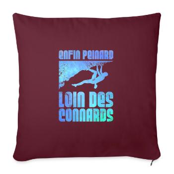 Finally quiet climbing - Sofa pillowcase 17,3'' x 17,3'' (45 x 45 cm) - burgundy - Front