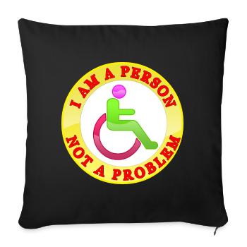Je suis une personne, pas un problème - Housse de coussin décorative 45 x 45 cm - noir - Devant