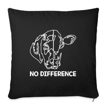 Go Vegan - Fier Végétalien - 10 - neg - Housse de coussin décorative 45 x 45 cm - noir - Devant