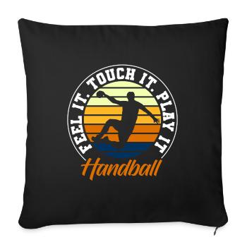 Handball Handball Tournament - Sofa pillowcase 17,3'' x 17,3'' (45 x 45 cm) - black - Front