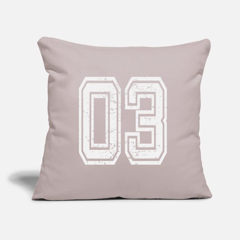 03 Afyon utilisé look blanc Housse de coussin décorative 45 x 45 cm