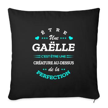 GAËLLE PARFAITE - NOM GAËLLE - Housse de coussin décorative 45 x 45 cm - noir - Devant